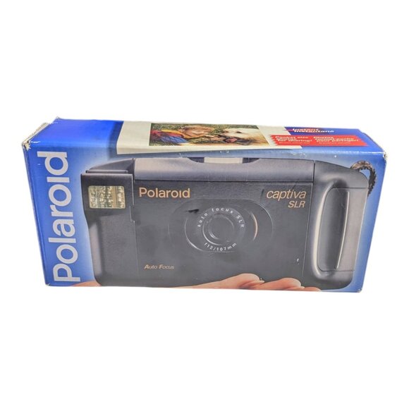 Vintage Polaroid Captiva SLR SE Instant Film Camera & Original Box - Picture 10 of 15